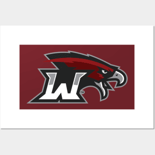 Weatherford Eagles Eagle Head + W Logo (Two-Sided) Posters and Art